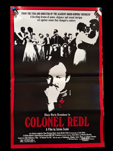 Colonel Redl (Redl Ezredes) Szabó István filmje, USA kiadású filmplakát a magyar filmhez