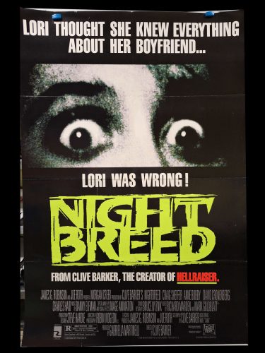 Night Breed (Az éjszaka szülöttei) USA kiadású filmplakát