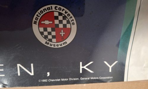USA Autós plakát, az egymilliomodik legyártott Chevrolet Corvette 1992.Július