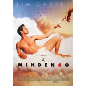   A minden6ó, B1-es méretű filmplakát,moziplakát, 2003, Jim Carrey, Morgan Freeman, Steve Carrel