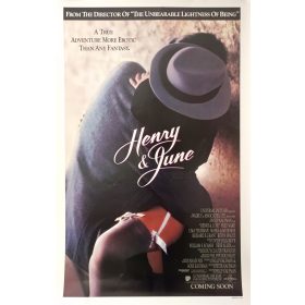 Henry & June, USA kiadású filmplakát,moziplakát