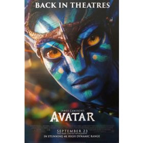   Avatar, (újrajátszás) USA kiadású filmplakát,moziplakát, Rendezte: James Cameron