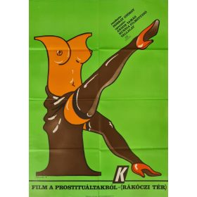  K, film a prostituáltakról, eredeti filmplakát,moziplakát, Dobray György