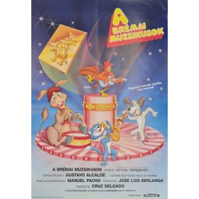 A brémai muzsikusok, eredeti filmplakát,moziplakát
