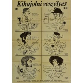 Kihajolni veszélyes, eredeti filmplakát,moziplakát
