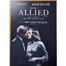   Allied (Szövetségesek) promóciós kisplakát Brad Pitt, Marion Cotillard