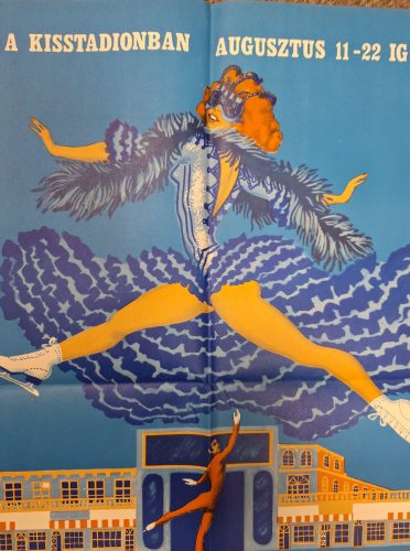 Kisstadion Maskein Blau /A Kék álarcos hölgy/ Revü Operett 1971.Aug 11-22 reklám plakát