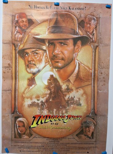 Indiana Jones és az utolsó kereszteslovag moziplakát, filmplakát,  Harrison Ford, Sean Connery, 1989