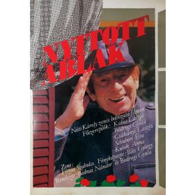   Nyitott ablak filmplakát,moziplakát, Kabos László, Bodrogi Gyula, Nyertes Zsuzsa, 1988, A1-es méret