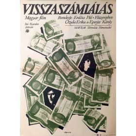   Visszaszámlálás filmplakát,moziplakát, Ozsda Erika, Eperjes Károly, 1986, A1-es méret, Fodor A. jelzéssel