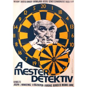   A mesterdetektív filmplakát,moziplakát, Laurence Olivier, Michael Cain