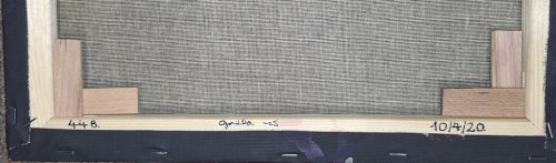 Galla Miklós saját absztrakt festménye : "Kicsúszott alólam a tulaj!" aláírt 50 x 39 cm