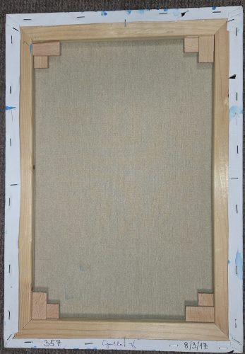 Galla Miklós saját absztrakt alkotása : "Irányelvek" aláírt 50 x 39 cm