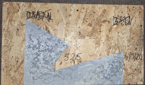 Galla Miklós saját absztrakt alkotása : "Mindenki körbenézhet!" aláírt 60 x 34 cm