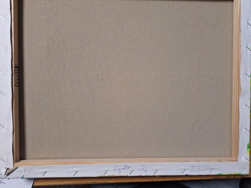 Galla Miklós saját absztrakt alkotása : "Ferde Hajlakk" aláírt 39 x 50 cm