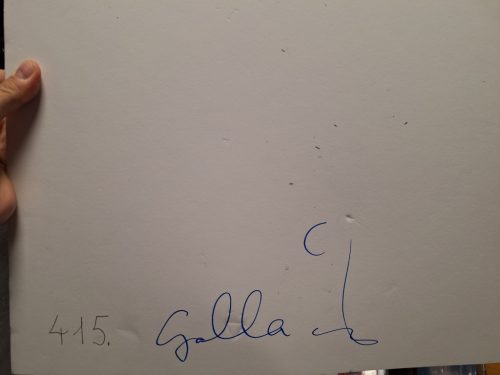 Galla Miklós saját absztrakt alkotása : "Zsanér Zsáner" aláírt 49 x 49 cm