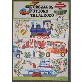   5-ik Országos Úttörő Találkozó propaganda plakát 1971 Június 3-9