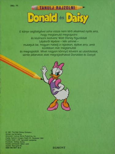 Donald és Daisy, Tanulj rajzolni, színezőkönyv, Egmont