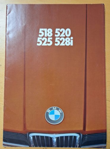 BMW személyautó 518,520,525,528i képes prospektusa,eredeti kiadvány 1977