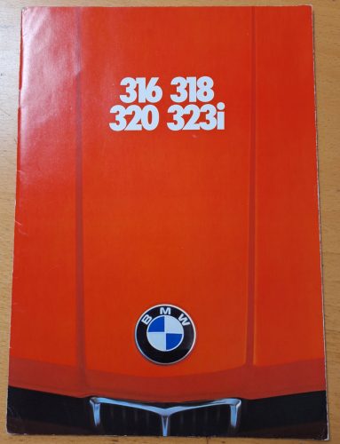 BMW személyautó 316,318,320,323i képes prospektusa,eredeti kiadvány 1977