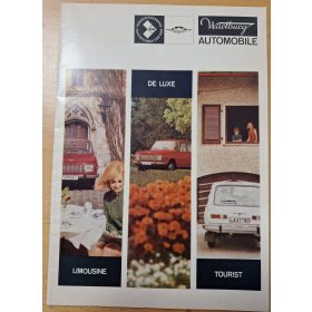   Wartburg De Luxe,Lomousine,Tourist képes prospektusa,eredeti kiadvány 1969