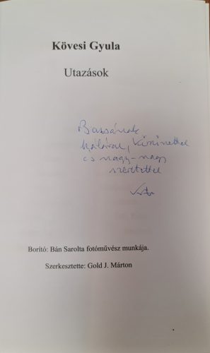 Kövesi Gyula, Utazások dedikált könyve