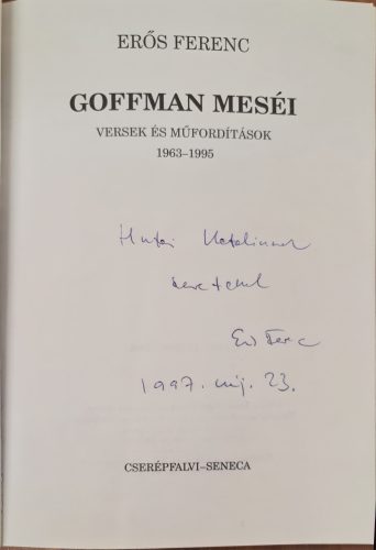 Erős Ferenc, Goffman meséi (1996) dedikált könyve