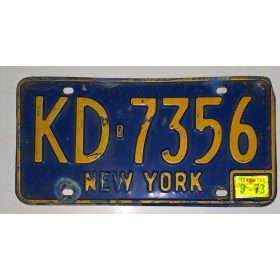 Eredeti Amerikai, USA New York rendszám (Kék rendszám)