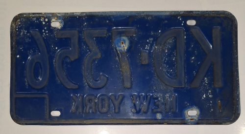 Eredeti Amerikai, USA New York rendszám (Kék rendszám)