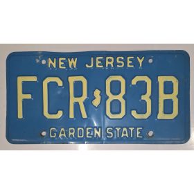 Eredeti Amerikai, USA New Jersey Garden State rendszám