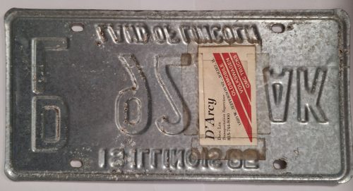 Eredeti Amerikai, Illinois, Land of Lincoln rendszám