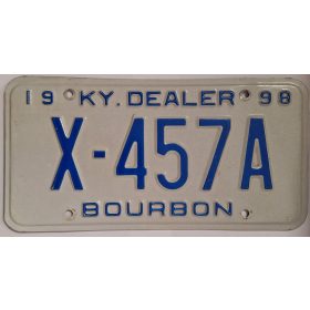 Eredeti Amerikai, Kentucky, Bourbon, rendszám