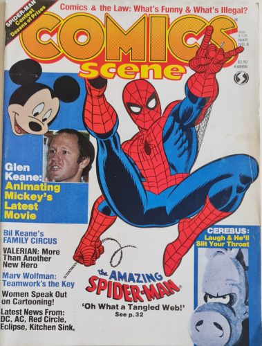 Comics scene magazin 1983 március, címlapon Spider-man