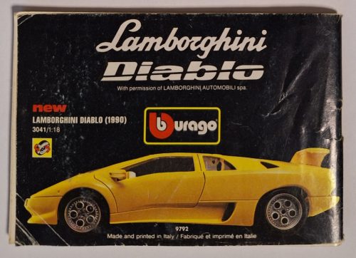 BBURAGO modell, makett autó katalógus 1992