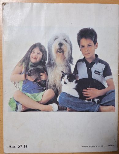 Állatok a ház körül (Lutra album) Panini beragasztós gyűjthető kártyás album 1989