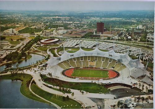 Olimpiai Stadion München képeslap 1972