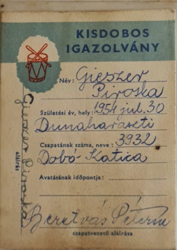 Kisdobos igazolvány 1960