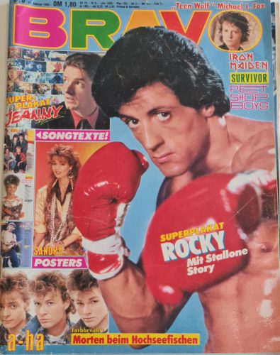 Bravo magazin, német kiadás 1986 Február, Sylvester Stallone, A-ha, Iron Maiden