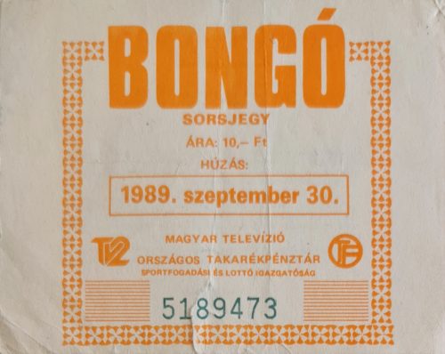 Bongó sorsjegy 1989.IX.30 (5189473)