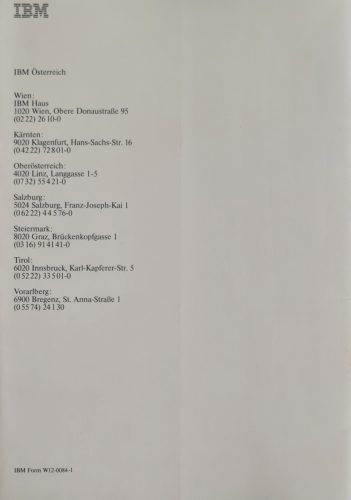 IBM System / 36 katalógus német nyelven