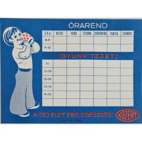 Közért órarend