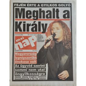   Mai Nap újság 2001, Címlapon Zámbó Jimmy, Meghalt a király