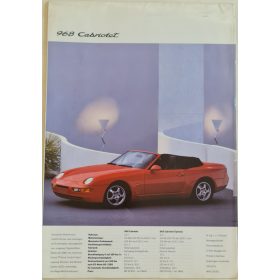 Porsche 968 Cabriolet katalógus és poszter