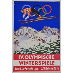 Garmisch-Partenkirchen téli olimpia képeslap, 1936