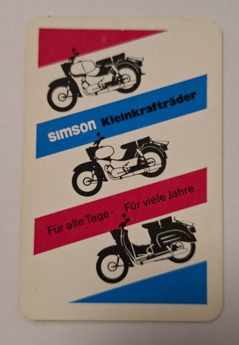 Simson motorkerékpár kártynaptár 1973