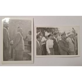   Eredeti fényképek 2 db.,Rákosi Mátyás, Hegyi Gyula, Keleti Ágnes Olimpikon,Farkas Mihály,Elek Ilona 1952 Tata