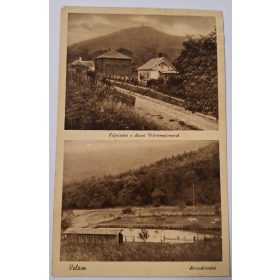   Velem (Vas m.) képeslap, 1930-as évek, tájrészlet a Szent Vid templommal, Strand, jó állapotban.