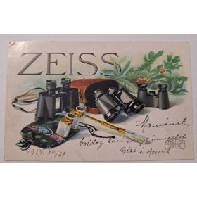   Zeiss optika, távcső, reklám képeslap (Carl Zeiss Jena) 1910-es évek