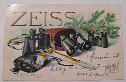 Zeiss optika, távcső, reklám képeslap (Carl Zeiss Jena) 1910-es évek