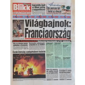  Blikk napilap 1998 július 13, V/189 szám, Labdarúgó Világbajnok Franciaország